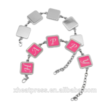 Simple calssical Metal Blank bracelet Sublimation Metal Blank bracelet